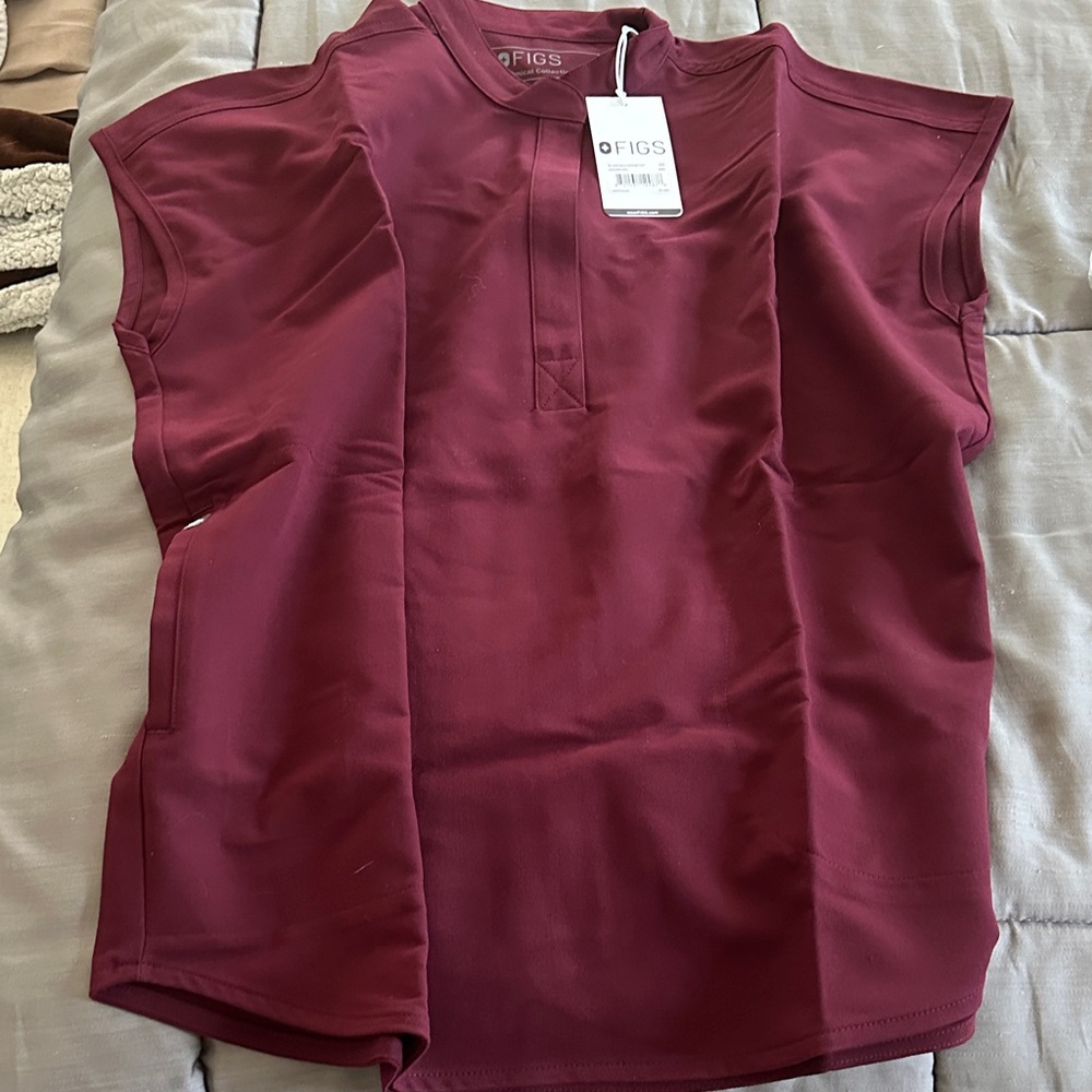 Figs Women's Maroon Blouse